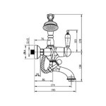 Смеситель для ванны (душевой комплект) Boheme Tradizionale Nero Gold 253 - фото2