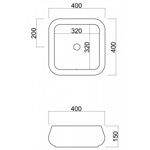Раковина накладная 40 см Cielo Shui SHLAA40- фото3
