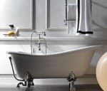 KERASAN Retro Ванна new 170х77/66см, глубина ванны 44,5см, цвет белый, ножки хром- фото