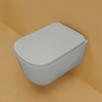 Kerasan Tribeca Унитаз подвесной 55см БЕЗОБОДКОВЫЙ, c креплением WB9N, цвет: Grigio matt- фото