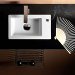 GSI Kube Раковина без перелива с 1отв. справа, цвет белый- фото2