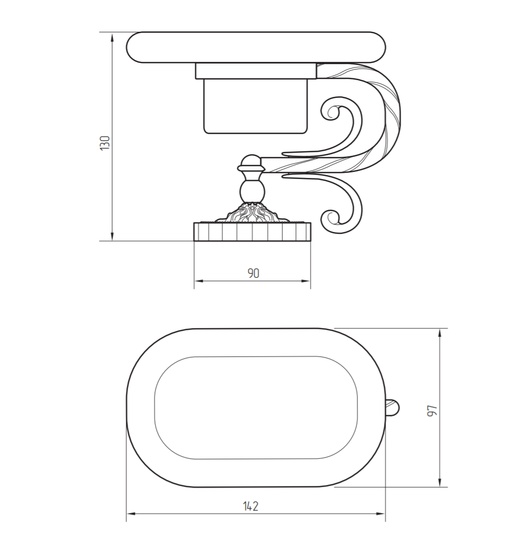 Мыльница настольная Migliore Edera- фото3