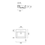 GSI Kube раковина полувстраиваемая с переливом с 1 отв. под смеситель, 55x47h15,5см, цвет белый- фото2