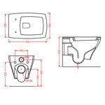 Artceram Jazz JZ01bi Унитаз подвесной 54x36 см c креплением- фото2