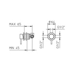 Palazzani Digit встроенный смеситель для душа- фото2