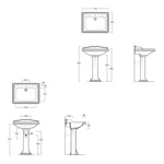 Раковина Simas Arcade 73см на пьедестале- фото2