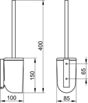 KEUCO ELEGANCE Ерш настенный с металлической крышкой цвет хром (10х10х40h)- фото2