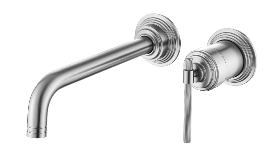 Смеситель для умывальника из стены Boheme ETERNA NICKEL BRUSH 175-NB- фото