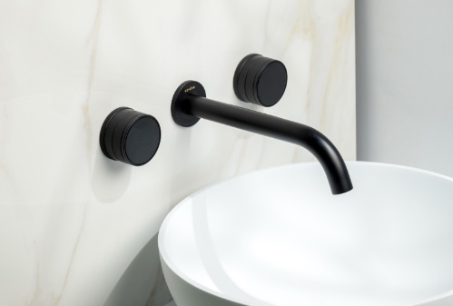 Смеситель из стены Boheme PRESTIGE на 3 отв. BLACK- фото4