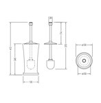 Devon First Class Ершик напольный , цвет хром- фото2