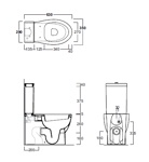 Simas Lft Spazio унитаз моноблок 63х35см, слив универсальный, цвет белый с бачком с механизмом - фото2