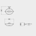 Devon&Devon Chelsea Мыльница подвесная, цвет золото- фото2