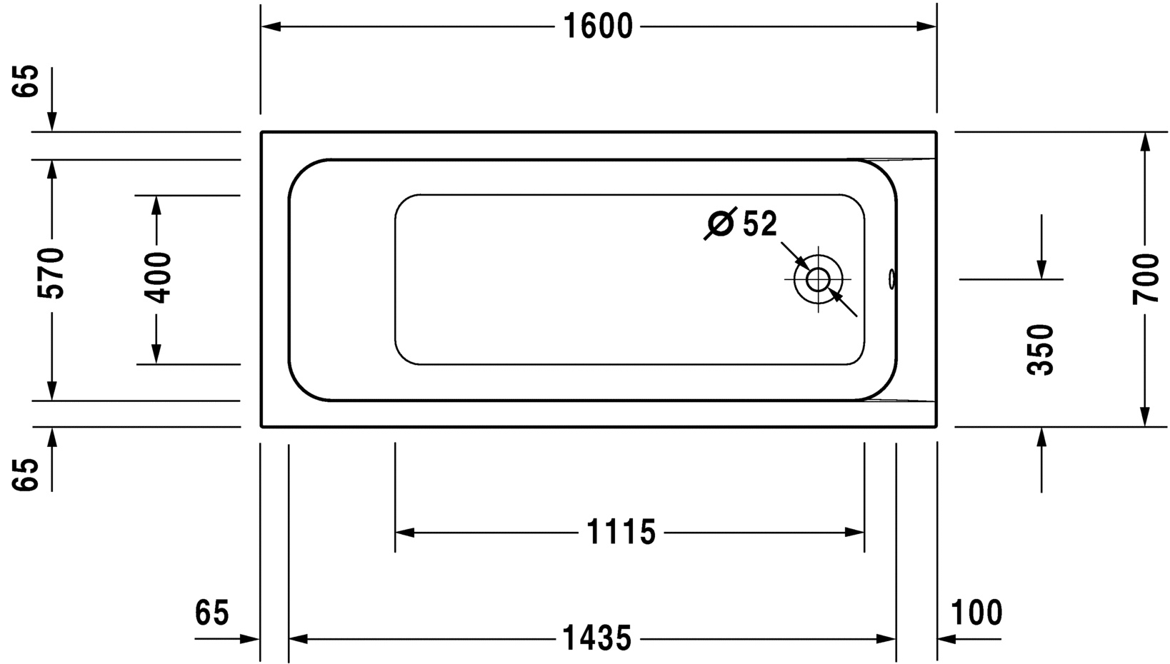   Duravit D-Code 700096 160x70