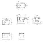 Биде подвесное с одним отверстием Simas Arcade AR843- фото2