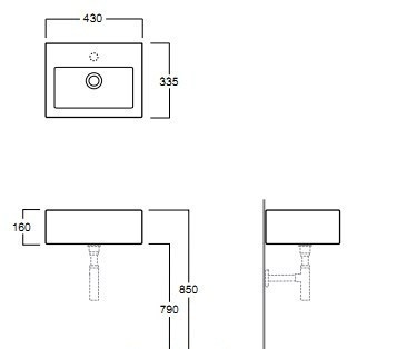 Раковина с одним отверстием Simas Frozen FZ14- фото2