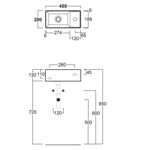 SIMAS AGILE Раковина подвесная 40х20 см, 1 отв., цвет: белый- фото2