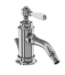 Смеситель однорычажный для биде Arcade, 1 отв, ручка - левер белая, хром [ARC 2013 CHR + ARC65 CHR]- фото