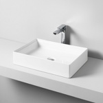 Artceram SCALINO Раковина накладная 38х55 см, без отв под смеситель, без слив перелива, цвет белый матовый- фото