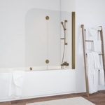 Шторка для ванны Vegas Glass E2V бронзовый профиль- фото