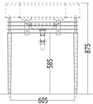 Консоль для раковины Devon & Devon Blues DEBLUESCR - фото2