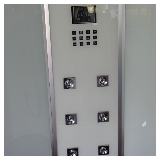 Гидромассажная кабина  EAGO DZ954 F8 1000*800*2360мм правая ЧЕРНОЕ СТЕКЛО- фото2