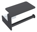 Boheme Держатель туал.бумаги с полкой Q, хром/черный- фото