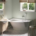 Ванна угловая PAA Tre литого камня 1500x1000 мм, левая/правая- фото