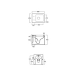 Simas Frozen унитаз напольный приставной 37.5х51см- фото4