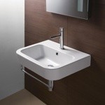 GSI Traccia Раковина с переливом 55х43cм с 1 отв. под смеситель, цвет белый- фото