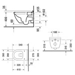 Duravit Starck 3 Унитаз подвесной безободковый, 540х360 мм, с креплением Durafix, цвет белый- фото2