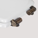 TW Bristol Сиденье для унитаза soft-close белый/бронза- фото2