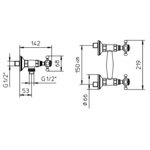 Palazzani Adams смеситель для душа, хром- фото2