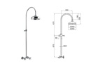 Смеситель внешний с душевой стойкой Bugnatese Princeton Plus 8049