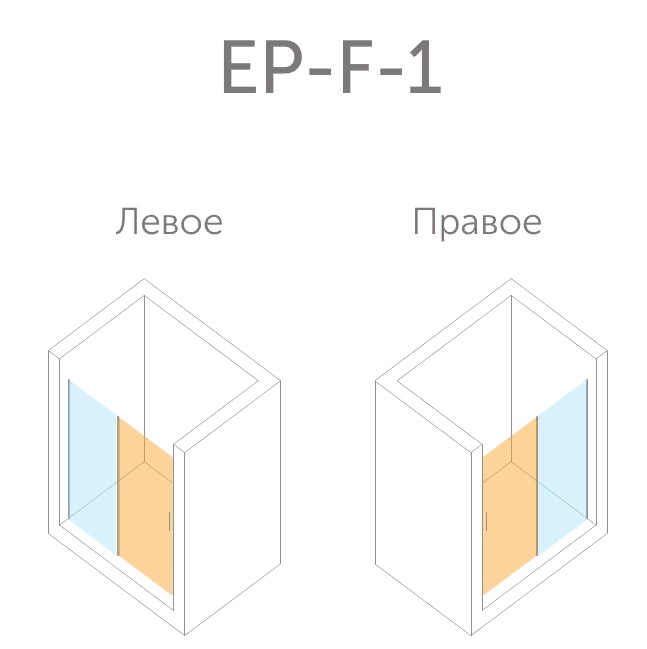 Душевое ограждение в проем Vegas EP-F-1 110 черный мат/глянец профиль/прозрачное стекло- фото6