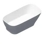 Ванна из камня Radostone Ernica Stone Surface 1700 х 720 х 580 мм серо-белый матовый- фото