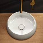 BETTECraft Раковина-чаша на столешницу круглая , 35х35х12 cм, без отв. под смеситель и перелива, цвет белый- фото