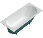 Встраиваемая ванна из камня Radostone Marcella180 Stone Surface 1800 х 800 х 600 мм зелёно-белая матовая- фото