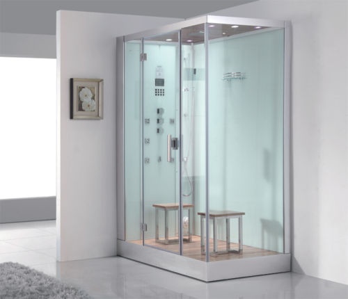 Гидромассажная  кабина EAGO DZ961F8 150х90 левая БЕЛОЕ СТЕКЛО