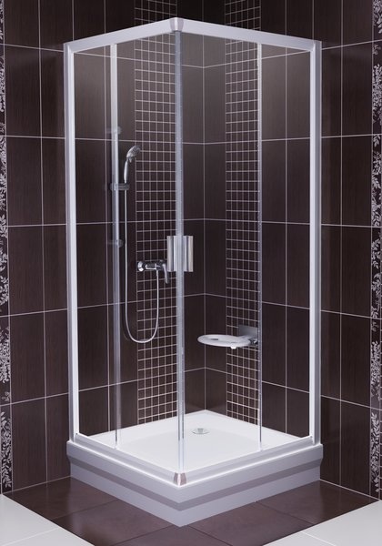 Душевая уголок с полукруглыми дверями Ravak Blix BLRV2-80 стекло прозрачное Transparent