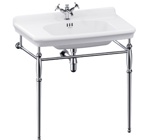 Раковина Burlington Guild 85 см на 1 и 3 отверстия с подстольем хром- фото