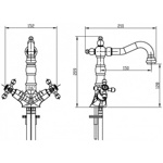Смеситель для умывальника, высокий Boheme Tradizionale Chromo 272 - фото2