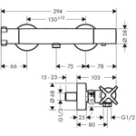 AXOR Citterio E, Термостат для душа, внешний монтаж- фото2