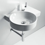 Раковина круглая подвесная с полкой dx Simas Flow FL04- фото