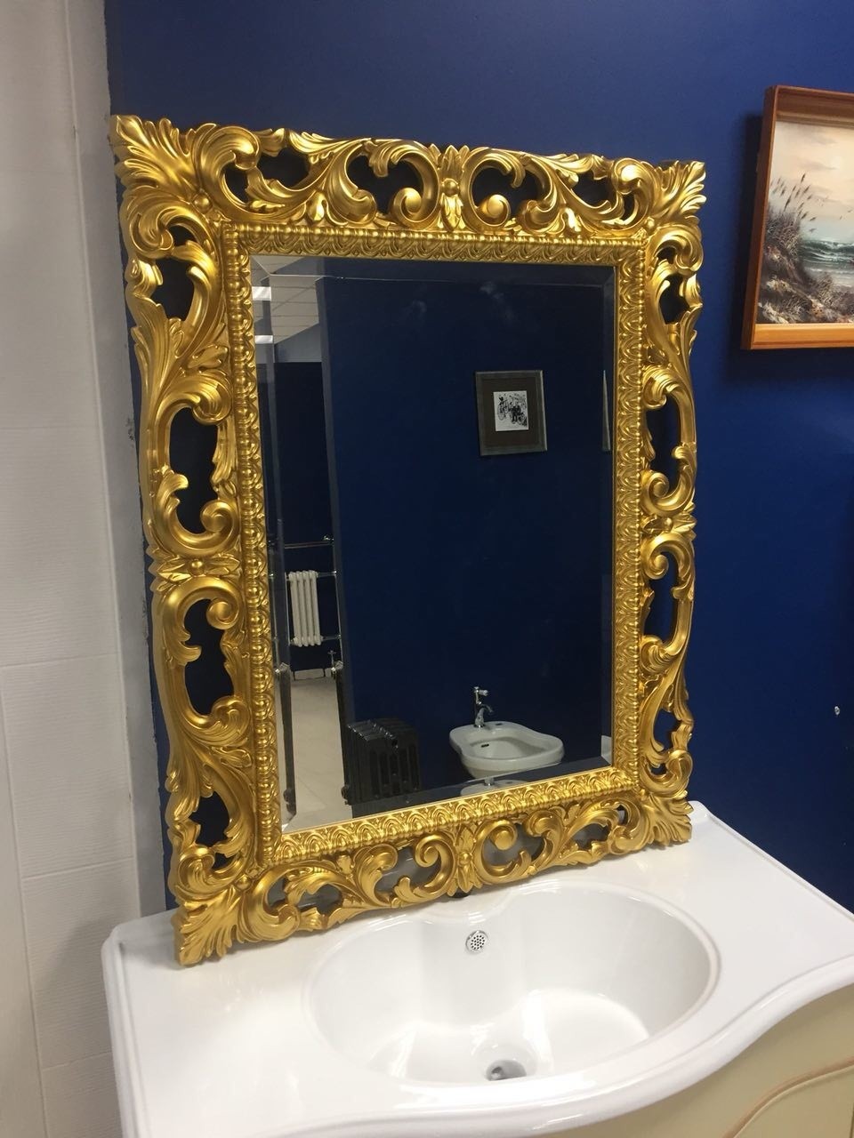 Зеркало прямоугольное Boheme, золото, 97х70 ППУ- фото4