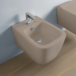 Artceram A16 Биде подвесное 36х52 см, с 1 отв под смеситель, с креплениями, цвет matera- фото