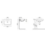 GSI Traccia Раковина с переливом 65*48cм с 1 отв. под смеситель, цвет белый- фото2