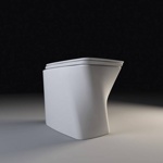 Azzurra Hera Унитаз напольный приставной 57х38х42 см, слив универсальный, безободковый, цвет белый- фото