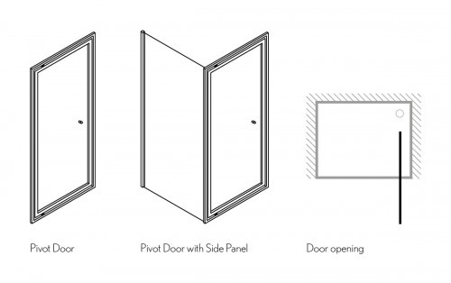 Дверь в нишу Burlington Infold 800mm- фото4