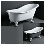 Simas Ванна Чугунная на белых ножках 153x76 см - фото2