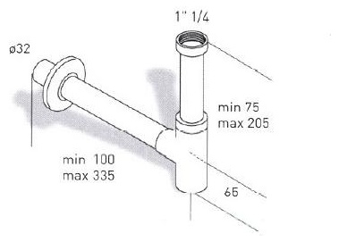 СИФОН MIGLIORE RICAMBI ДЛЯ БИДЕ ML.RIC-10.111- фото2